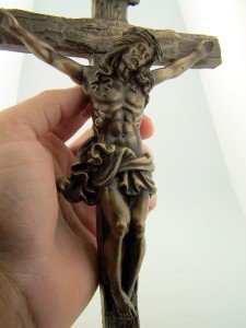 Antique Bronze Hanging Wall INRI Christ Cross Crucifix Home Office Statue  Figure — Yellow Moon Gifts